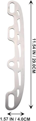 Milisten Replaceable Stainless Steel Ice Hockey Skating Blades for Roller Skates Silver Large Size 290mm 16 Edge Plugs Ice Skating Accessory for Hockey Players in Kuwait