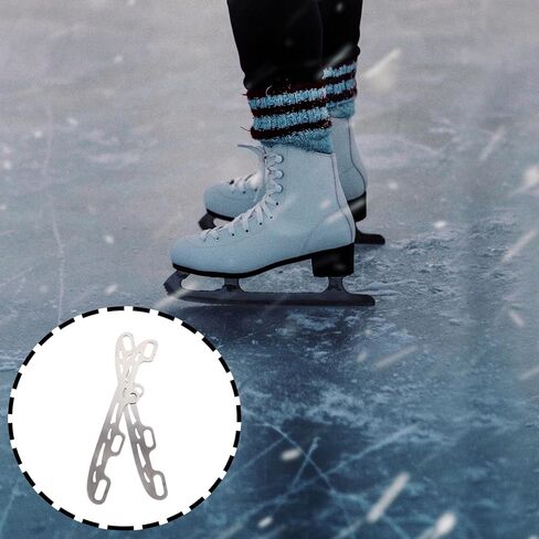 Milisten Replaceable Stainless Steel Ice Hockey Skating Blades for Roller Skates Silver Large Size 290mm 16 Edge Plugs Ice Skating Accessory for Hockey Players in Kuwait