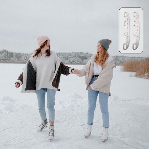 Milisten Replaceable Stainless Steel Ice Hockey Skating Blades for Roller Skates Silver Large Size 290mm 16 Edge Plugs Ice Skating Accessory for Hockey Players in Kuwait