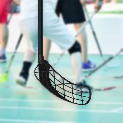 معدات استبدال شفرات عصي كرة الأرضية، رأس عصا الهوكي لكرة الأرضية لعصا مدببة بقطر 18 مم للأطفال البالغين، يد يسرى سوداء in Kuwait