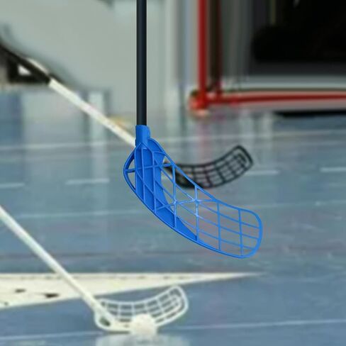 معدات استبدال شفرات عصي كرة الأرضية، رأس عصا الهوكي لكرة الأرضية لعصا مدببة بقطر 18 مم للأطفال البالغين، اليد اليسرى الزرقاء in Kuwait