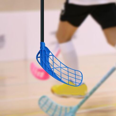 معدات استبدال شفرات عصي كرة الأرضية، رأس عصا الهوكي لكرة الأرضية لعصا مدببة بقطر 18 مم للأطفال البالغين، اليد اليسرى الزرقاء in Kuwait