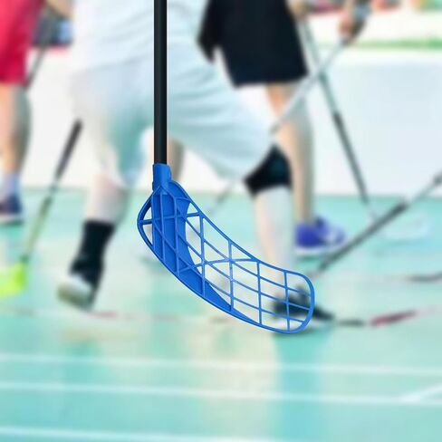 معدات استبدال شفرات عصي كرة الأرضية، رأس عصا الهوكي لكرة الأرضية لعصا مدببة بقطر 18 مم للأطفال البالغين، اليد اليسرى الزرقاء in Kuwait