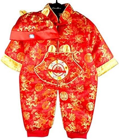 CRB Fashion Baby Newborn Boy Girls Chinese New Years Asian Shirt Outfit … in Saudi Arabia