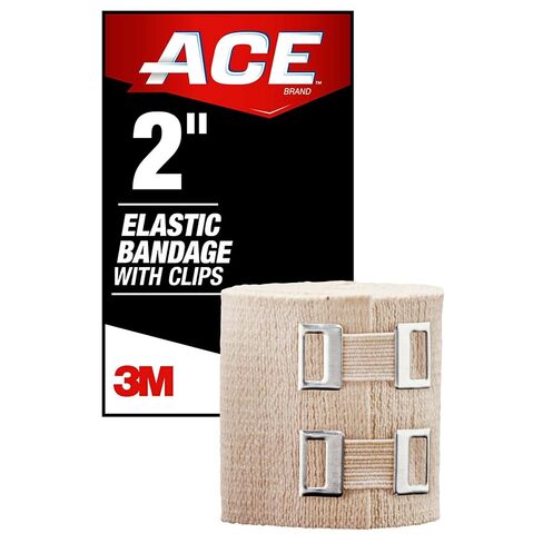 ACE 3 Inch Elastic Bandage with with Clips, Beige, Great for Elbow, Ankle, Knee and More, 1 Count in Kuwait
