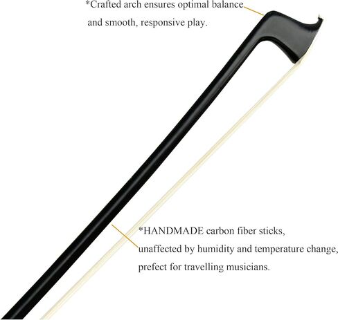 JYR Carbon Fiber Violin Bow 4/4 Full Size | Stable| Durable For Daily Practice in Saudi Arabia