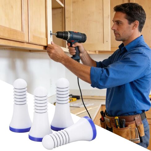 Cabinet Leveling Feet | 4-Piece Desktop Alignment Level | High-Precision Cupboard Leveler - for Home Renovation, Tile, Picture, Framing, Electrical, Plumbing, Concrete, Drywall in Kuwait