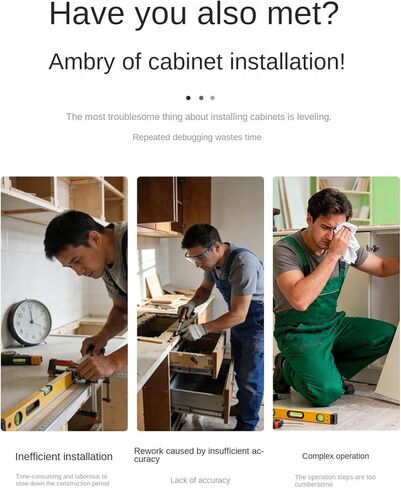 Cabinet Installation Levelers - 4-Piece Alignment Measuring Block | Floor Level,for Home Renovation, Tile, Picture, Framing, Electrical, Plumbing, Concrete, Drywall in Kuwait