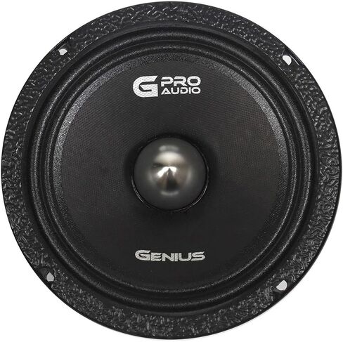 Genius Audio MR1065BP 6.5 بوصة مكبرات صوت متوسطة المدى 1000 واط بحد أقصى 500 واط RMS Pro Audio رصاصة بلاستيكية - مغناطيس الفريت 4 أوم - 2 مكبرات صوت in Saudi Arabia