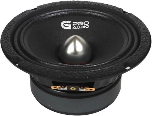 Genius Audio MR1065BP 6.5 بوصة مكبرات صوت متوسطة المدى 1000 واط بحد أقصى 500 واط RMS Pro Audio رصاصة بلاستيكية - مغناطيس الفريت 4 أوم - 2 مكبرات صوت in Saudi Arabia