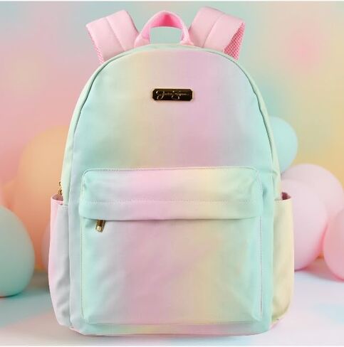 Jessica Simpson Women’s Designer Laptop Backpack with Side Pockets, Padded Straps | Classic Modern Backpack for Women (Ombre Rainbow), Large in Saudi Arabia