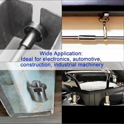 5 قطع فاصل من الفولاذ المقاوم للصدأ، فاصل معدني دائري للمسامير والقضبان، جلبة لولبية بلمسة نهائية سادة (5، 3/8 بوصة × 1/2 بوصة × 1-1/2 بوصة) in Kuwait