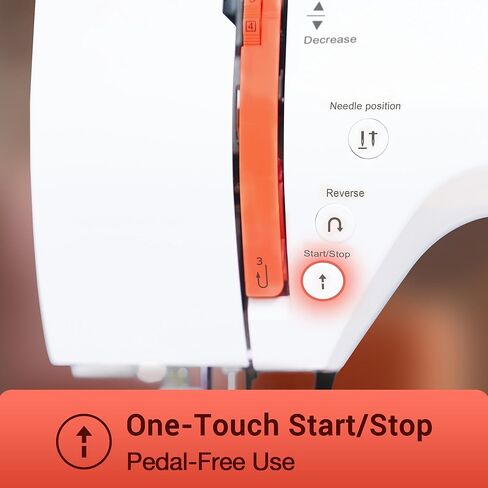 EOC02 Sewing Machine,Computerized Full Featured Machine Sewing with 200 Stitches,7 Feet,LCD Display,Wide Table,Sewing Machine for Beginners,(EOC2720) in Kuwait