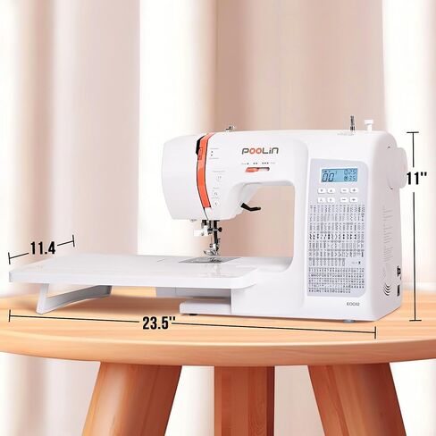 EOC02 Sewing Machine,Computerized Full Featured Machine Sewing with 200 Stitches,7 Feet,LCD Display,Wide Table,Sewing Machine for Beginners,(EOC2720) in Kuwait