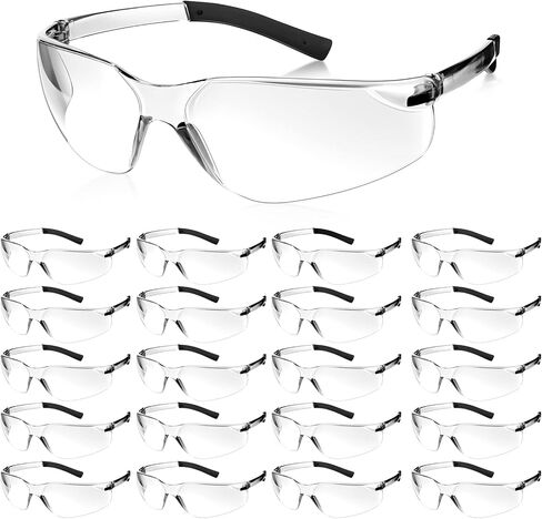 Queekay 20 Pcs Safety Glasses for Men and Women Anti-fog Proof Eye Goggles Scratch Impact and UV Protection for Lab Science(Gray) in Saudi Arabia