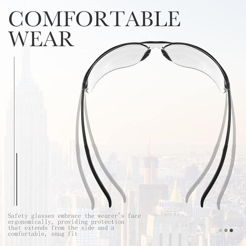 Queekay 20 Pcs Safety Glasses for Men and Women Anti-fog Proof Eye Goggles Scratch Impact and UV Protection for Lab Science(Gray) in Saudi Arabia