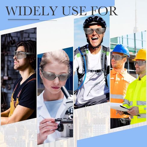 Queekay 20 Pcs Safety Glasses for Men and Women Anti-fog Proof Eye Goggles Scratch Impact and UV Protection for Lab Science(Gray) in Saudi Arabia