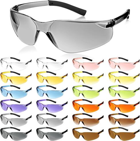 Queekay 24 Pairs Safety Glasses Unisex Anti Scratch Protective Goggles Impact Resistant Lens Eyewear in Saudi Arabia