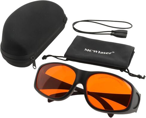 MCWlaser نظارات السلامة بالليزر 190-540nm نظارات واقية CE لمصباح الأشعة فوق البنفسجية الأشعة فوق البنفسجية/الأزرق/الأخضر نوع امتصاص الليزر EP-3 in Kuwait