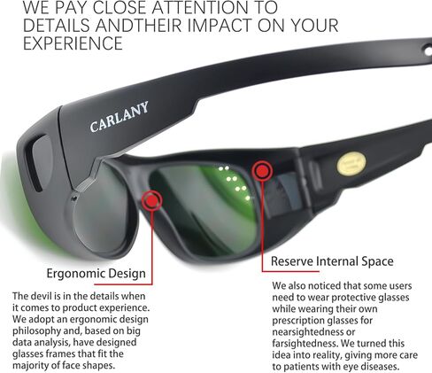 نظارات أمان الليزر IPL، OD 5+ 200nm-2000nm نظارات واقية لعلاج الجلد، الدباغة، إجراءات التجميل لإزالة الشعر بالليزر - حماية العين مع تقنية الامتصاص in Kuwait