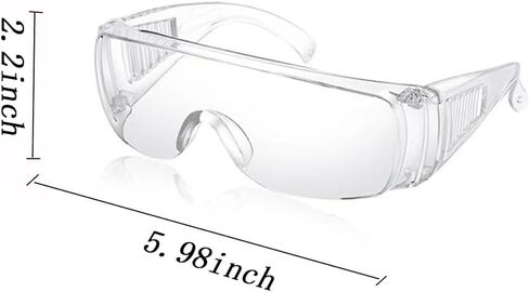 زوجان من النظارات الواقية المقاومة للغبار والرذاذ للاستخدام في البناء والمختبر والكيمياء. in Kuwait