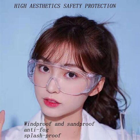 زوجان من النظارات الواقية المقاومة للغبار والرذاذ للاستخدام في البناء والمختبر والكيمياء. in Kuwait