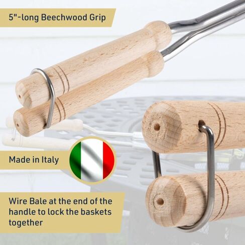 Waffle Maker for Stovetop or Campfire Cooking Equipment - Aluminum Flip Pan Belgian Waffle Iron with Handles - Portable Camping Toaster Great for Kitchen and Camping Cookware by Kings County Tools in Kuwait