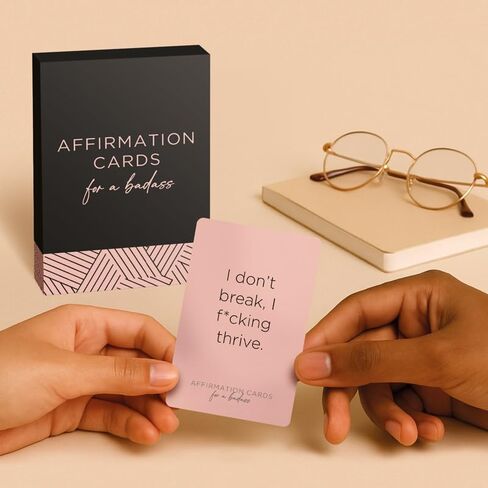 52 Badass Affirmation Cards - Daily Motivational and Inspirational Gifts for Women, Birthday, Self Care, Best Friends, Her and More in Kuwait