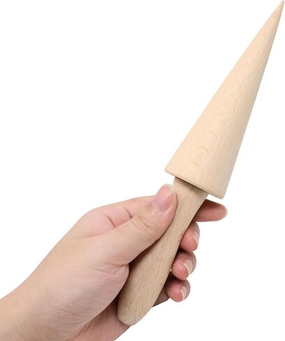 yueton 1 Pack Ice Cream Cone Roller Mold Pizzelle Roller Wooden Dessert Cooking Tools Pastry Cone Shaped Roller Mould Baking DIY Accessories in Saudi Arabia