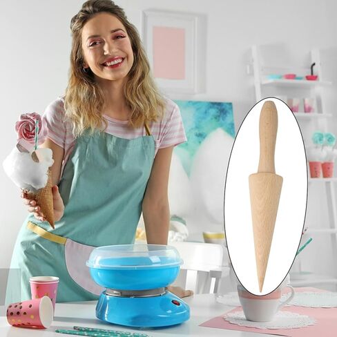 yueton 1 Pack Ice Cream Cone Roller Mold Pizzelle Roller Wooden Dessert Cooking Tools Pastry Cone Shaped Roller Mould Baking DIY Accessories in Saudi Arabia