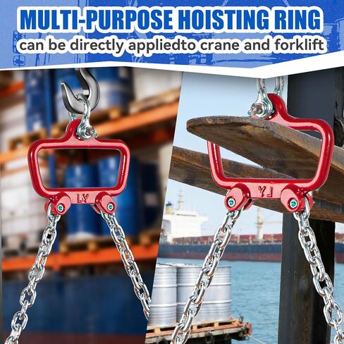 55 Gallon Drum Lift, 2200 lbs Load Capacity, Chain Drum Lifter for 30–55 Gallon Steel Drums, Improved Hook Design Drum Lifting Hook for Forklift Crane Hoist in Kuwait