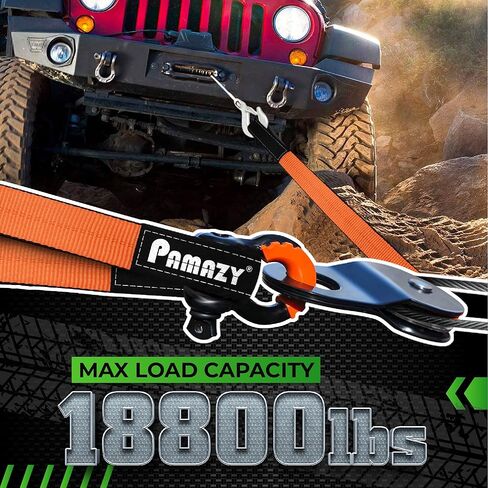 2PCS 2"x3FT & 2PCS 2"x7FT Supper Sturdy Lift Sling Straps, 18800 Pound Capacity Heavy Duty Eye-Eye Nylon Strap for Hoist, 2-Ply Polyester Rigging Straps, Tree Saver Recovery Straps Web Sling in Kuwait