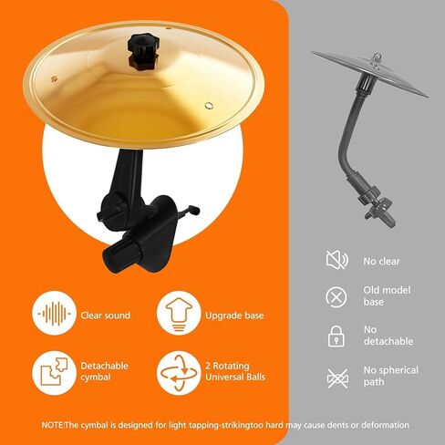 Mini Drum Crash Cymbal - For Drummer Friends' Crash Cymbal Air Vent & Dashboard Accessory for Drummers & Music Enthusiasts | Universal Fit | Turn Traffic Into a Fun Jam Session (Gold) in Saudi Arabia