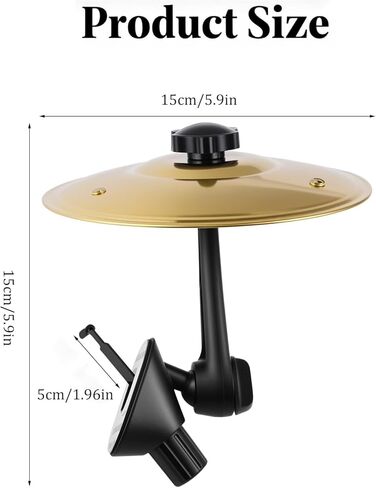 صنج تصادم السيارة - اجعل القيادة ممتعة! سهل التركيب، جيد لقارعي الطبول ومحبي الموسيقى، ذهبي in Kuwait