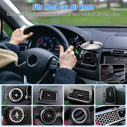 PIFOOG 2 Pack Car Cymbal Air Vent Mini Drum Sticks Clip on Car Crash Cymbals Set Auto Musical Symbol Driving Fun Gifts for Music Drummer Lovers Adjustable Metal Alloy Silver Gadgets in Saudi Arabia