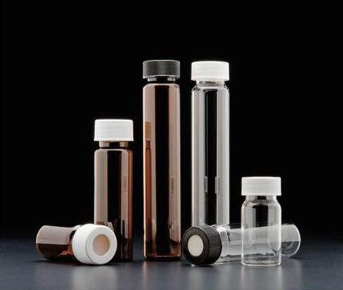JG Finneran 9A-104-2 Amber Borosilicate Glass Precleaned VOA Vial with White Polypropylene Open Top Closure and 0.125" PTFE/Silicone Septa, 24-414mm Cap Size, 40mL Capacity (Pack of 144) in Saudi Arabia