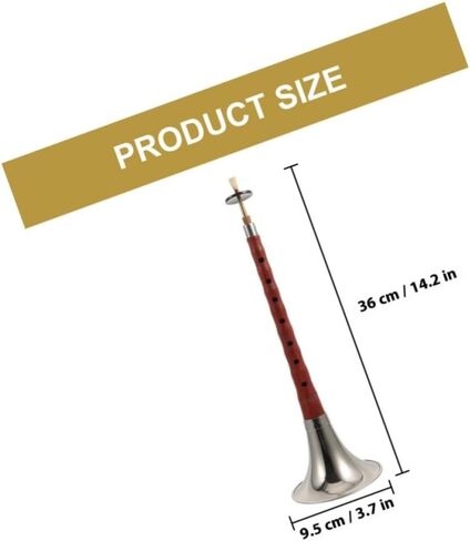 D Key Suona Wind Instrument Red Sandalwood Ethnic Chinese Horn with Plastic Reed Traditional Folk Music Instrument Suitable for Students and Entry-level Players Random Color in Kuwait