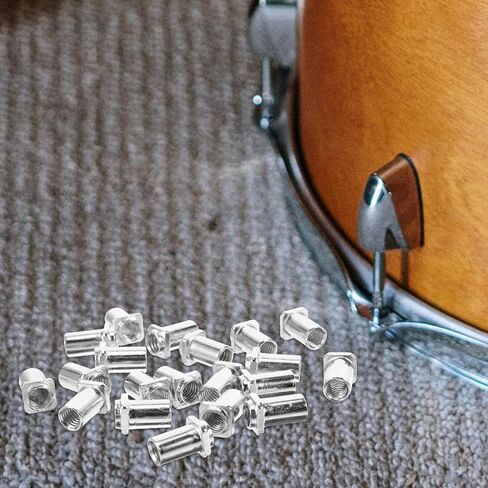 SUPVOX 20Pcs Drum Swivel Nuts M5 0.59In Inner Diameter Replacement Tom Lug & Snare Drum Accessories Floor Supply in Saudi Arabia