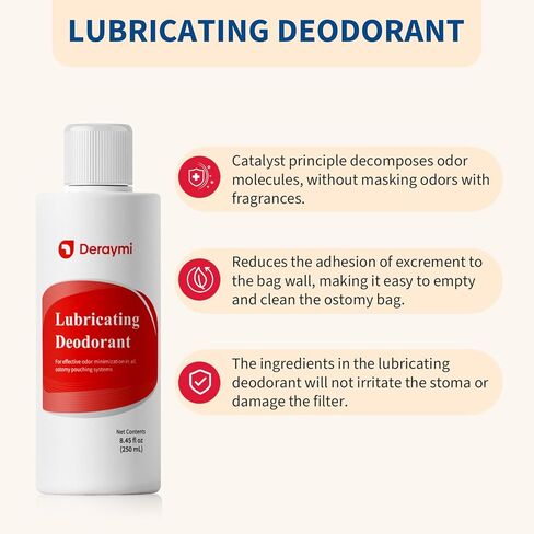 Ostomy Lubricating Deodorant, Odor Eliminator Drops, Colostomy Bag Deodorizer, Helps Eliminate Odor in Ostomy Bags, Ostomy Accessories Supplies - 8.45 oz 1 Bottle in Kuwait