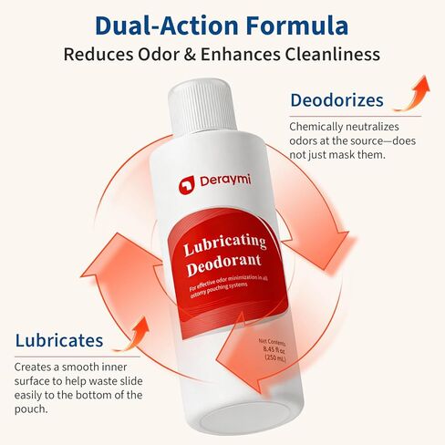 Ostomy Lubricating Deodorant, Odor Eliminator Drops, Colostomy Bag Deodorizer, Helps Eliminate Odor in Ostomy Bags, Ostomy Accessories Supplies - 8.45 oz 1 Bottle in Kuwait