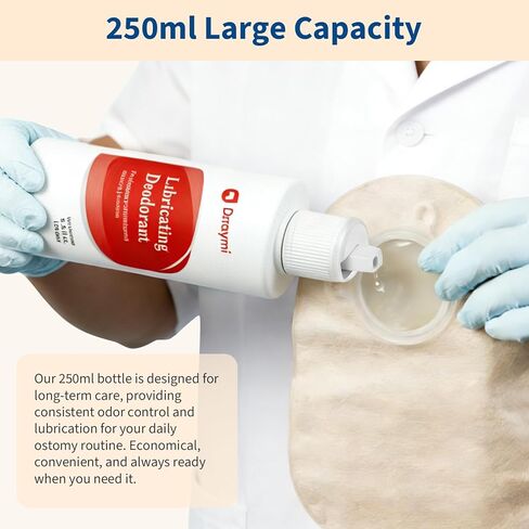 Ostomy Lubricating Deodorant, Odor Eliminator Drops, Colostomy Bag Deodorizer, Helps Eliminate Odor in Ostomy Bags, Ostomy Accessories Supplies - 8.45 oz 1 Bottle in Kuwait
