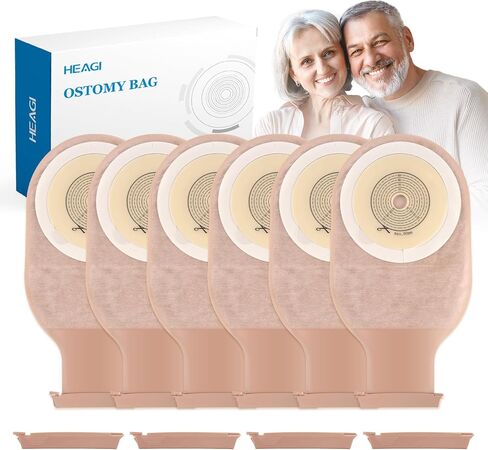 30 عبوة من أكياس فغر القولون، مستلزمات فغرة القولون، قطعة واحدة من أكياس فغر القولون، أكياس قابلة للتصريف مع مشبك إغلاق للعناية بالفغر اللفائفي، قص مناسب، 60 مم كحد أقصى in Kuwait