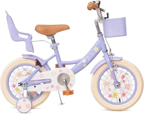 Girls Bike with Basket for Toddlers and Kids Aged 3-14 Years Old, 12 14 16 18 Inch with Training Wheels & Doll Seat, 20 Inch with Kickstand & Rear Rack, Princess Style Bicycle for Gift. in Saudi Arabia