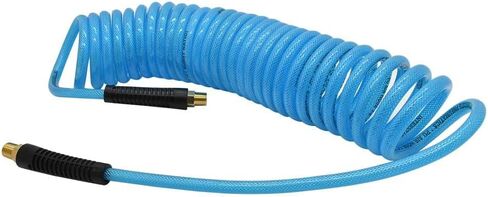 Interstate Pneumatics HR74-025 Clear Blue Polyurethane Recoil Air Hose 1/4 Inch x 25 Feet in Saudi Arabia