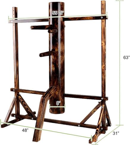 ارتفاع قابل للتعديل لجناح Chun Dummy Mook Yan Jong IP Man لتدريب الهدف الخشبي مع حامل الإطار in Kuwait