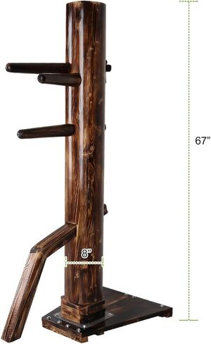 ارتفاع قابل للتعديل لجناح Chun Dummy Mook Yan Jong IP Man Wood Training Target بني داكن in Kuwait