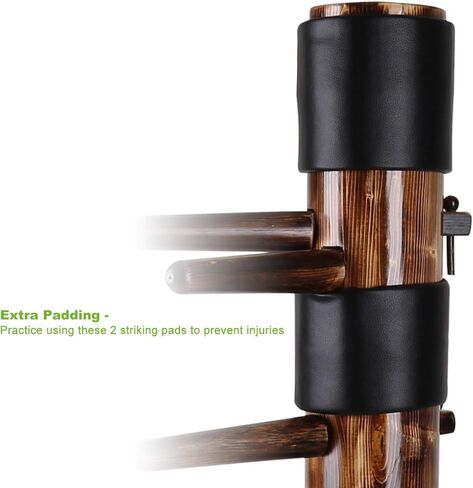 ارتفاع قابل للتعديل لجناح Chun Dummy Mook Yan Jong IP Man Wood Training Target بني داكن in Kuwait