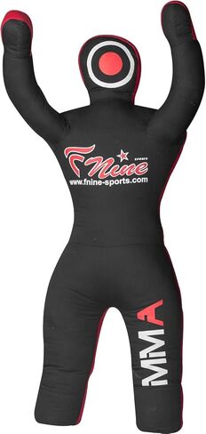 دمية MMA تتصارع، للجودو، والمصارعة، وجيو جيتسو البرازيلية، وتقديم ورمي حقيبة قماش غير مملوءة (أسود أحمر، 47 بوصة (4 أقدام)) in Kuwait