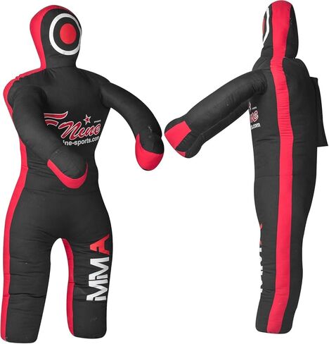 دمية MMA تتصارع، للجودو، والمصارعة، وجيو جيتسو البرازيلية، وتقديم ورمي حقيبة قماش غير مملوءة (أسود أحمر، 47 بوصة (4 أقدام)) in Kuwait