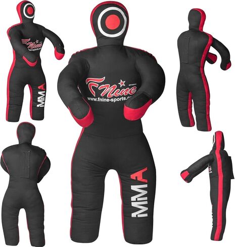 دمية MMA تتصارع، للجودو، والمصارعة، وجيو جيتسو البرازيلية، وتقديم ورمي حقيبة قماش غير مملوءة (أسود أحمر، 47 بوصة (4 أقدام)) in Kuwait